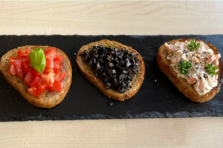 Tris di Bruschetta - L'Atelier - Cucina Mediterranea e Asiatica