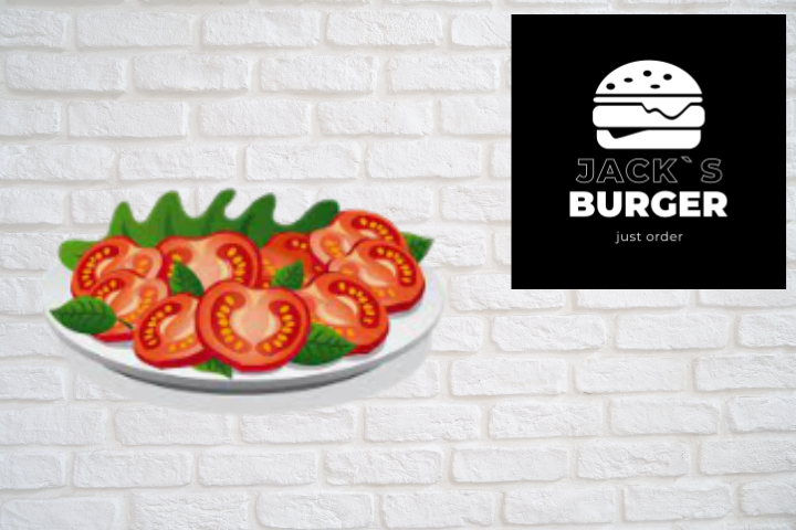 Tomatensalat mit Zwiebeln an Hausdressing - Jack's Burger - Bern