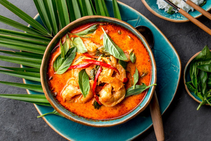 Red Curry Shrimps - Téa Thaï Food