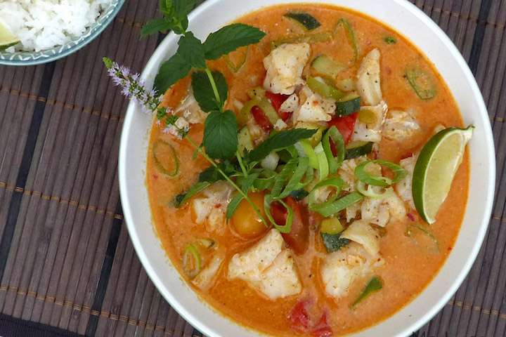 Red Curry Perch - Téa Thaï Food