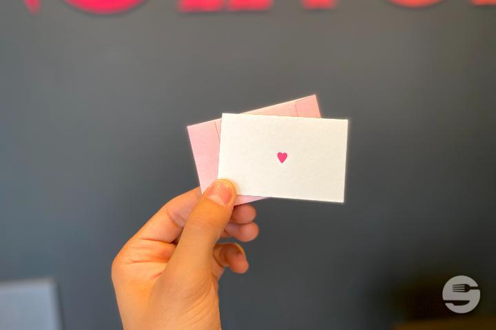 Mini Carte avec Mini Cœur Rose - Jungle Pop