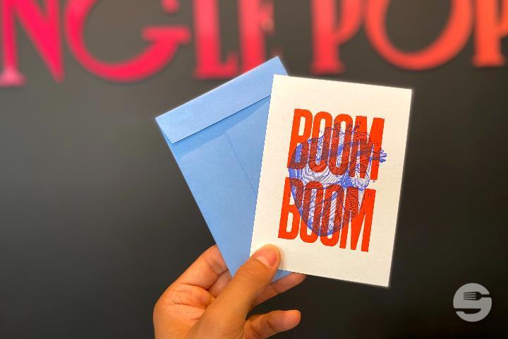 Carte Boum Boum - Rouge - Jungle Pop