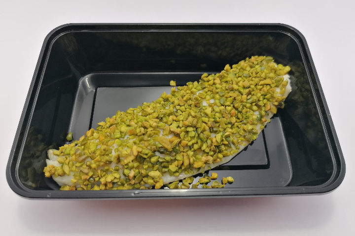 Sea bass in pistachio crust - Ristorante Antico Forno Tre Marie By Galbusera