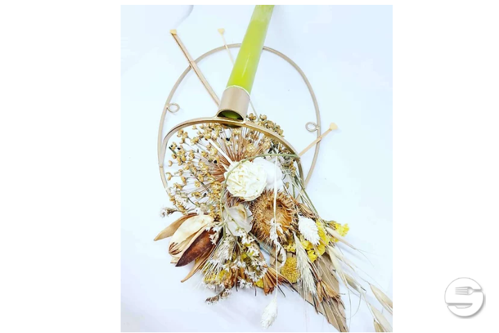 Kerzenhalter gold - Persian Bell Flowers