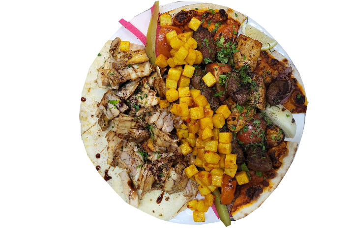 Plate of Three Mixed Skewers - Restaurant Oriental du Basset