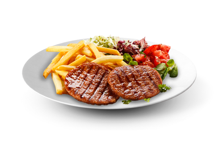 Hamburger Plate - Euro Kebab