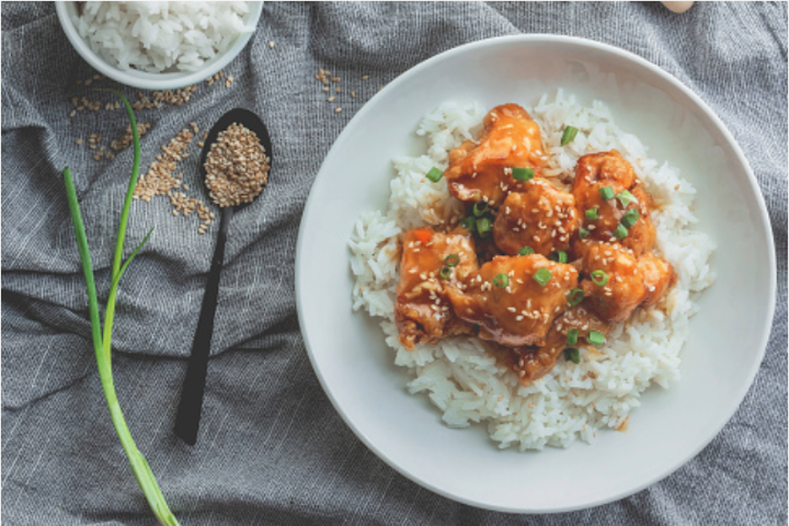 Sweet and Sour Chicken with Basmati Rice - Pizza King