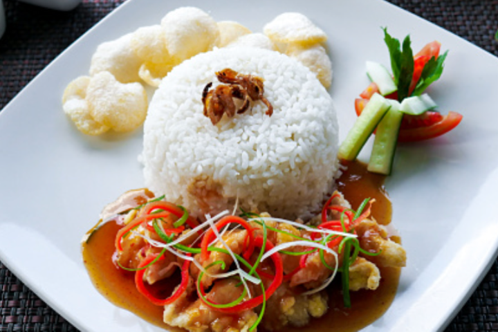 Sweet and Sour Shrimps with Basmati Rice - Pizza King