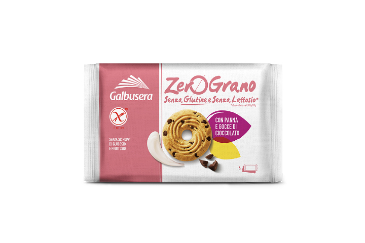 Zerograno Cookie with Cream and Chocolate Chips - Galbusera Market