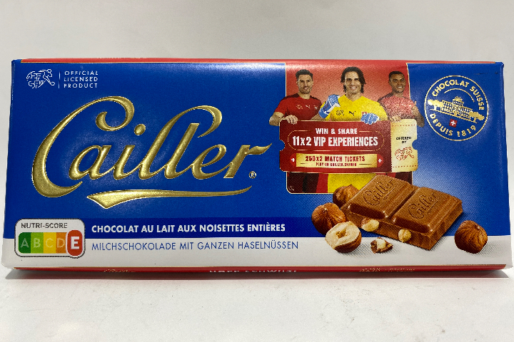 Cailler plaque chi.au lait noisettes 100.g