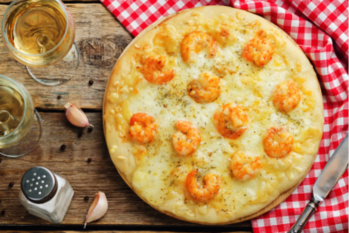 Pizza Gamberetti - Restaurant Dalahoo
