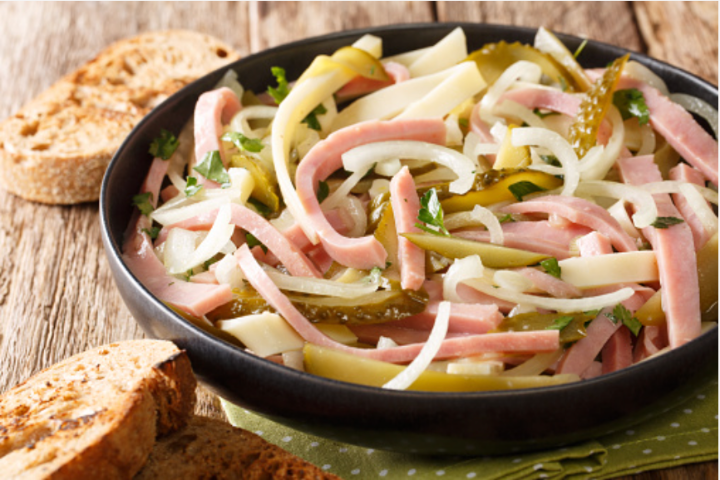 197. Sausage-Cheese Salad - Restaurant Sonne