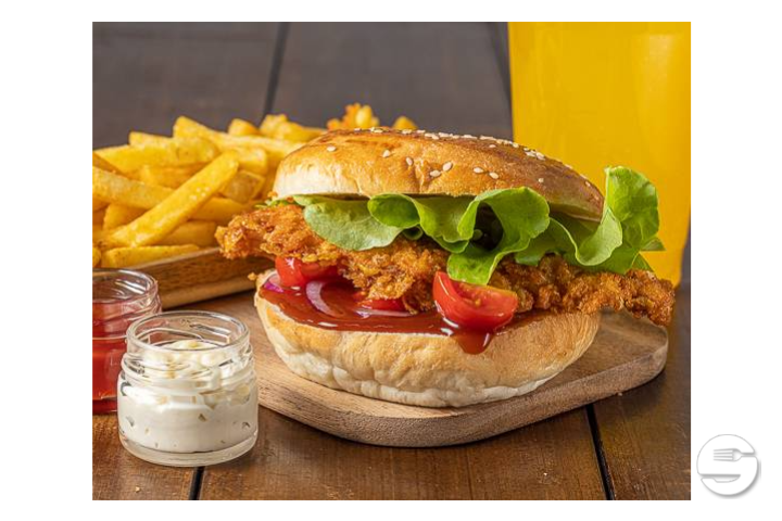 Crispy Barbecue Burger - The Crispy Burger