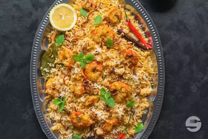 Biryani Crevettes - Manna Restaurant