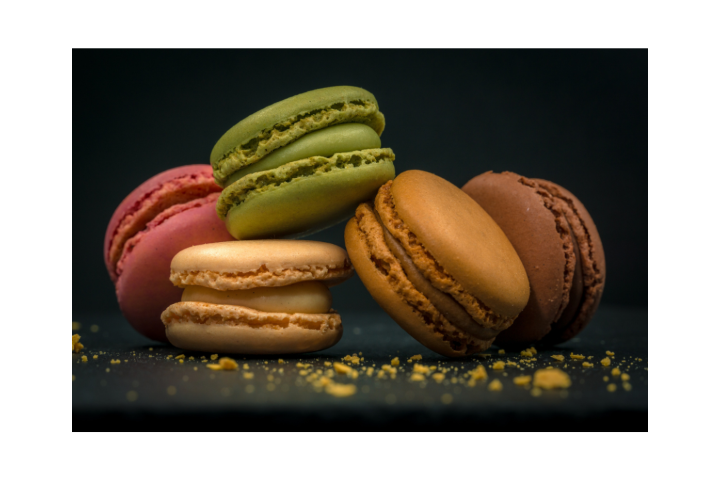 Macaron 5st (Kaffee, Lemon, Vanille, Himbeere, Schokolade, Orange) - Tasty Time Fresh & Tasty