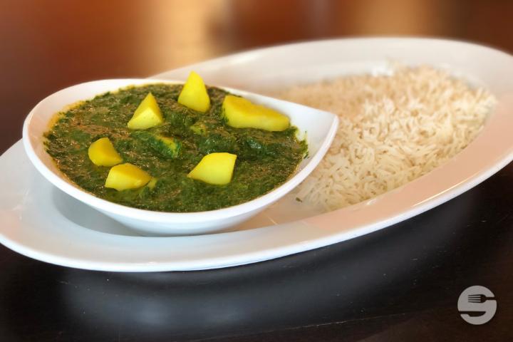Aloo Saag with Rice - Thali Indian Schaffhauserstrasse
