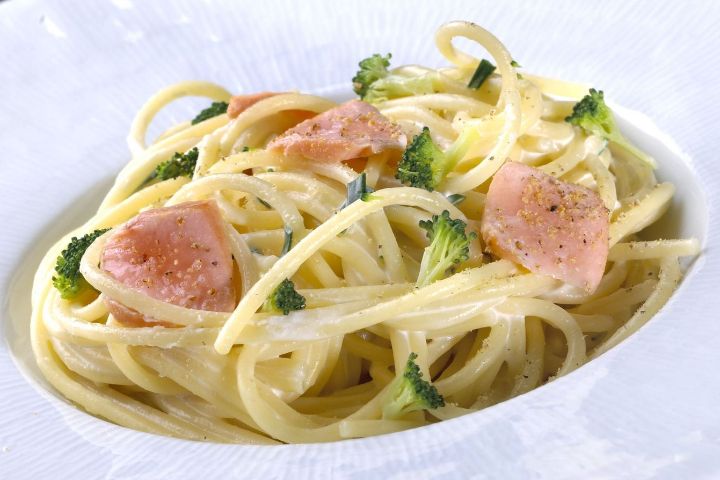 Spaghetti à la Carbonara de Saumon frais - Il Monte