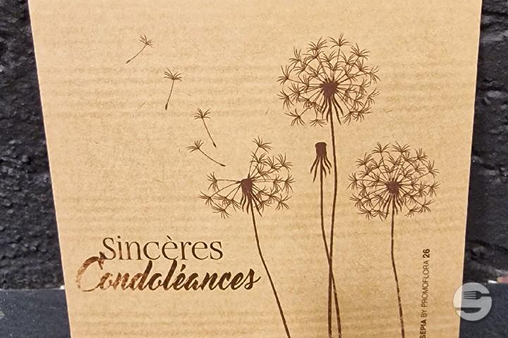 Carte Sincères Condoléances - A Fleur De Toi