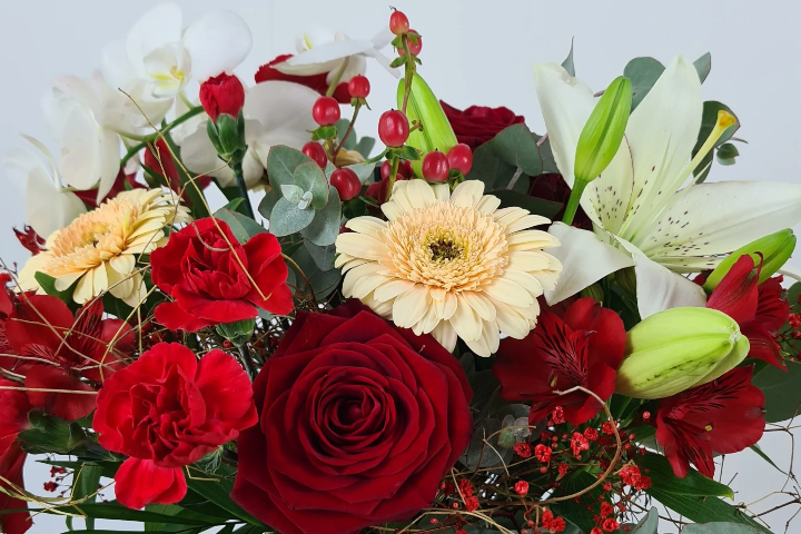 Bouquet rouge et blanc