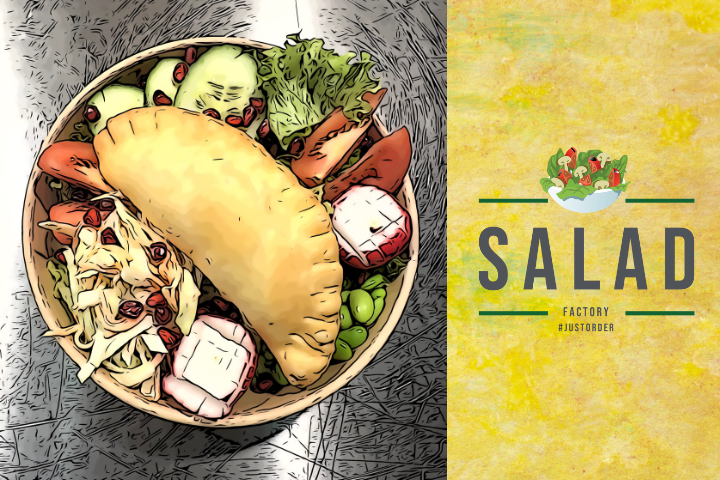 Cheese Empanada with mixed Salad - Salad Factory - Bern