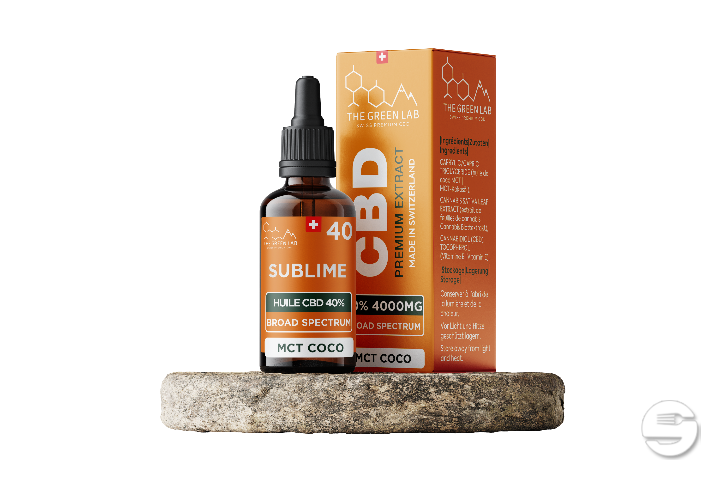 [THE GREEN LAB] Huile MCT Broad Spectrum THC<0% CBD<40% - 10ml