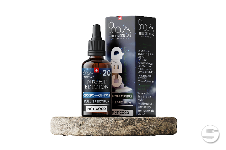 [THE GREEN LAB] Huile MCT Night Edition - THC<0% CBD<20% CBN<10% - 10ml