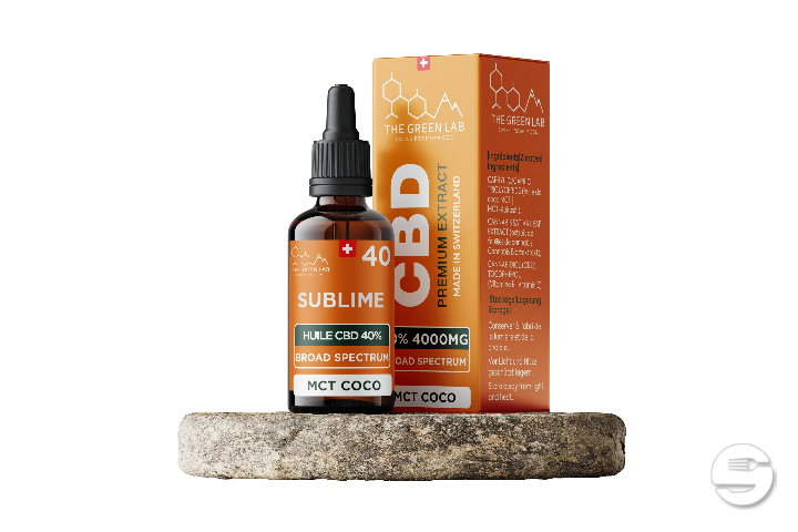 [THE GREEN LAB] Huile MCT Broad Spectrum THC<0% CBD<40% - 10ml