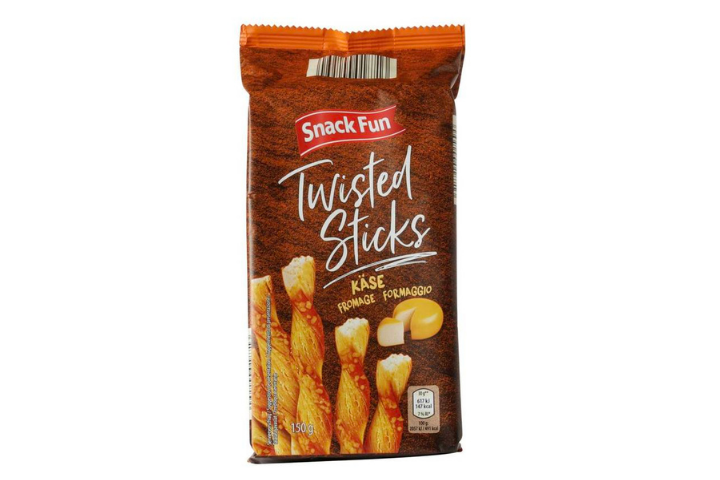 Snack Fun Twisted Flûtes Sticks Fromage 150 g