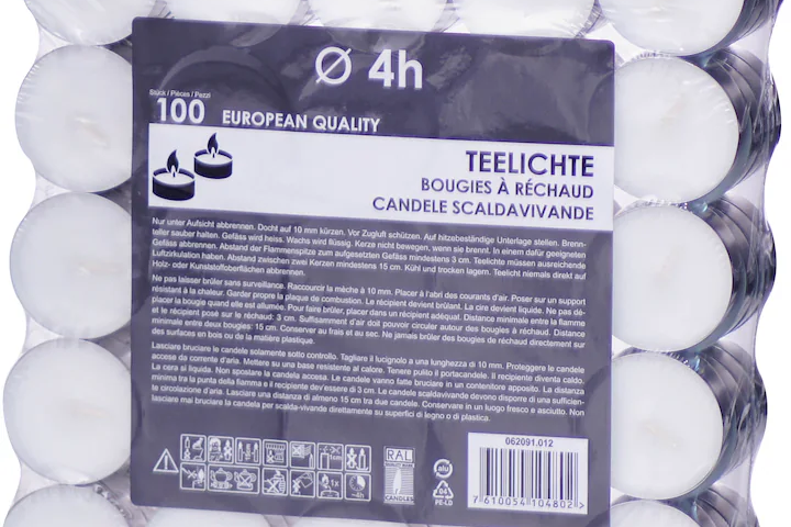 Bougies Blanc - 100 pièces