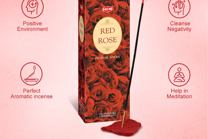 Red rose incense sticks -1 box