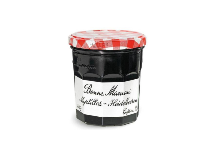 Bonne maman jar of jam Myrtilles