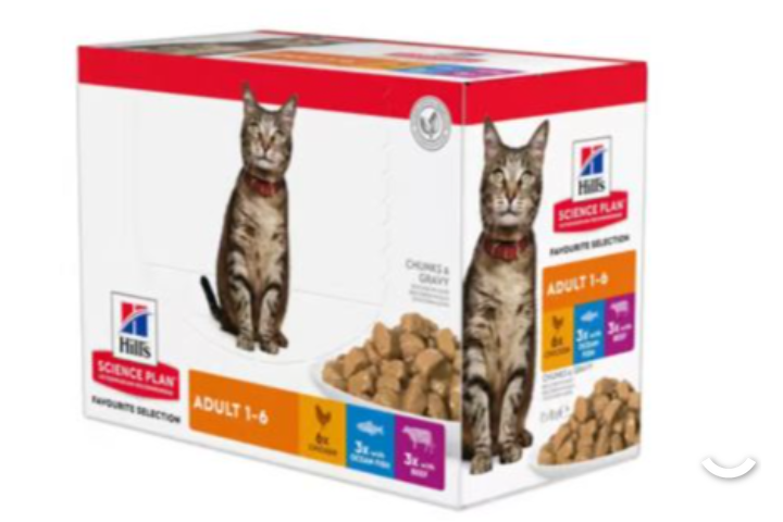 HILLS chat adulte 1-6 poulet poisson bœuf