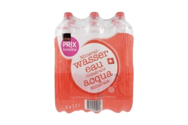 Mineralwasser mit Kohlensäure 6x1,5l